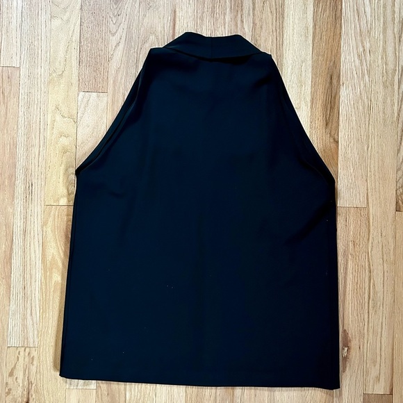 DIANE VON FURSTENBERG reagan drapey sleeveless blouse top black size M - Picture 10 of 10